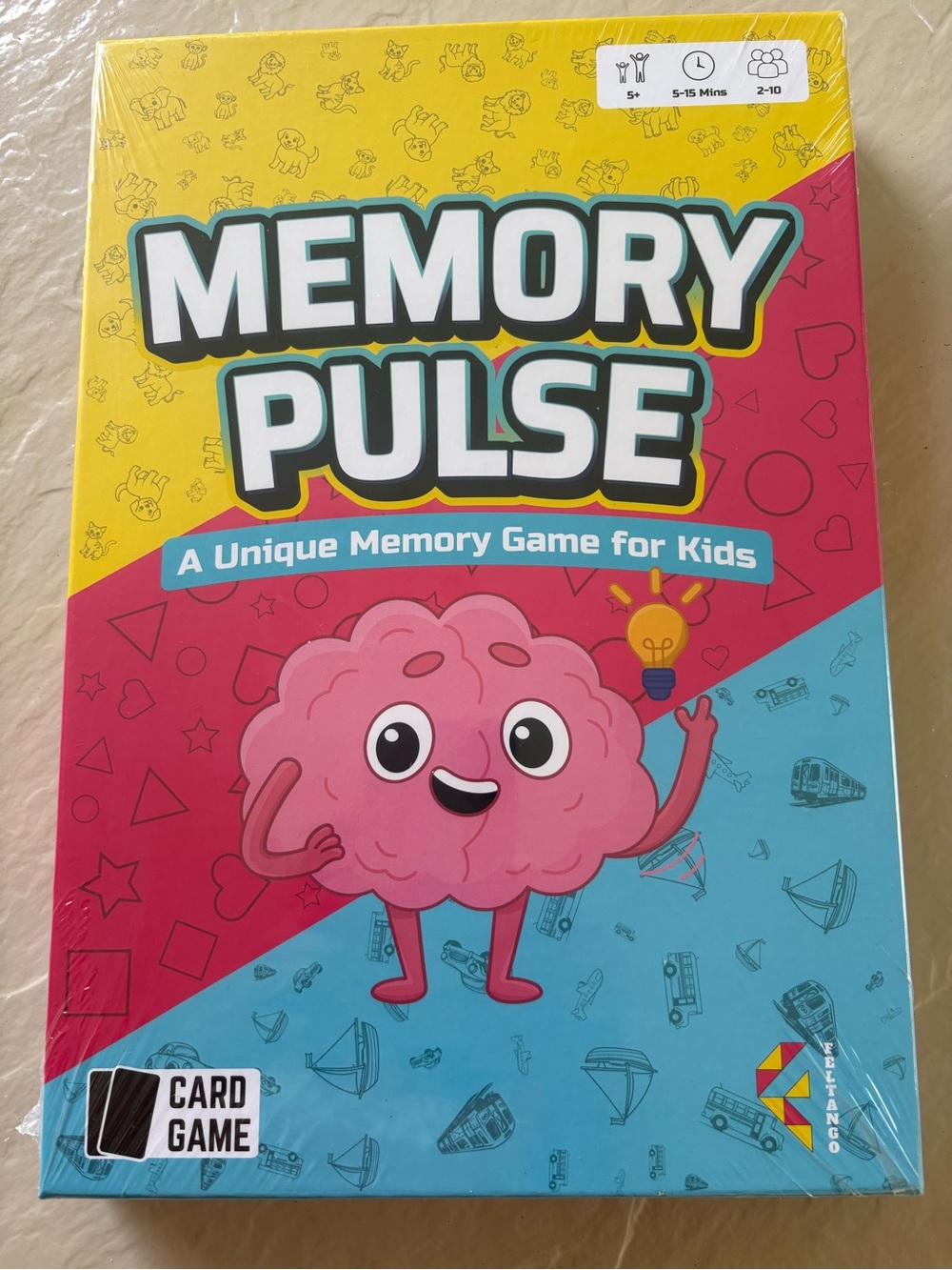 Memory Pulse Kids Card Game - Pink Brain Character